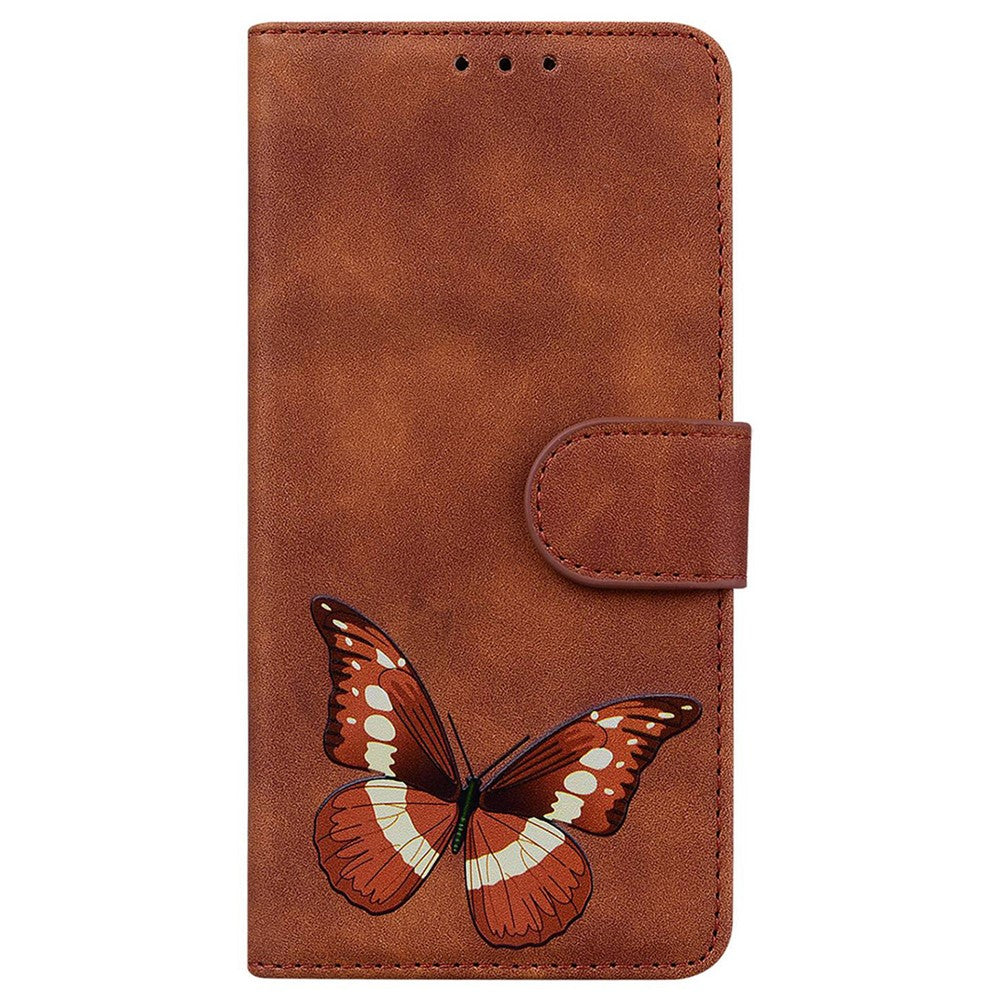 For Xiaomi Redmi Note 14 4G (163.25mm) Stand Case PU Leather Phone Cover Butterfly Printed