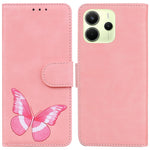 For Xiaomi Redmi Note 14 4G (163.25mm) Stand Case PU Leather Phone Cover Butterfly Printed