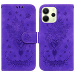 For Xiaomi Redmi Note 14 4G (163.25mm) Case PU Leather Wallet Phone Cover Butterfly Flower Imprint
