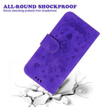 For Xiaomi Redmi Note 14 4G (163.25mm) Case PU Leather Wallet Phone Cover Butterfly Flower Imprint