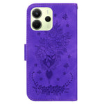 For Xiaomi Redmi Note 14 4G (163.25mm) Case PU Leather Wallet Phone Cover Butterfly Flower Imprint