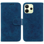 For Xiaomi Redmi Note 14 4G (163.25mm) Case PU Leather Wallet Phone Cover Butterfly Flower Imprint