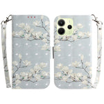 For Xiaomi Redmi Note 14 4G (163.25mm) Case Pattern Printing Leather Wallet Phone Cover with Wrist Strap