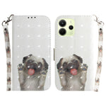 For Xiaomi Redmi Note 14 4G (163.25mm) Case Pattern Printing Leather Wallet Phone Cover with Wrist Strap