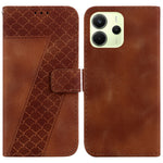 For Xiaomi Redmi Note 14 4G (163.25mm) Stand Case 7-Shaped Pattern Imprint Leather Phone Cover