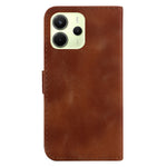 For Xiaomi Redmi Note 14 4G (163.25mm) Stand Case 7-Shaped Pattern Imprint Leather Phone Cover