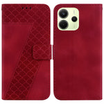 For Xiaomi Redmi Note 14 4G (163.25mm) Stand Case 7-Shaped Pattern Imprint Leather Phone Cover