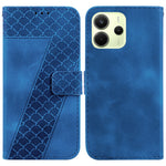 For Xiaomi Redmi Note 14 4G (163.25mm) Stand Case 7-Shaped Pattern Imprint Leather Phone Cover