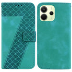 For Xiaomi Redmi Note 14 4G (163.25mm) Stand Case 7-Shaped Pattern Imprint Leather Phone Cover