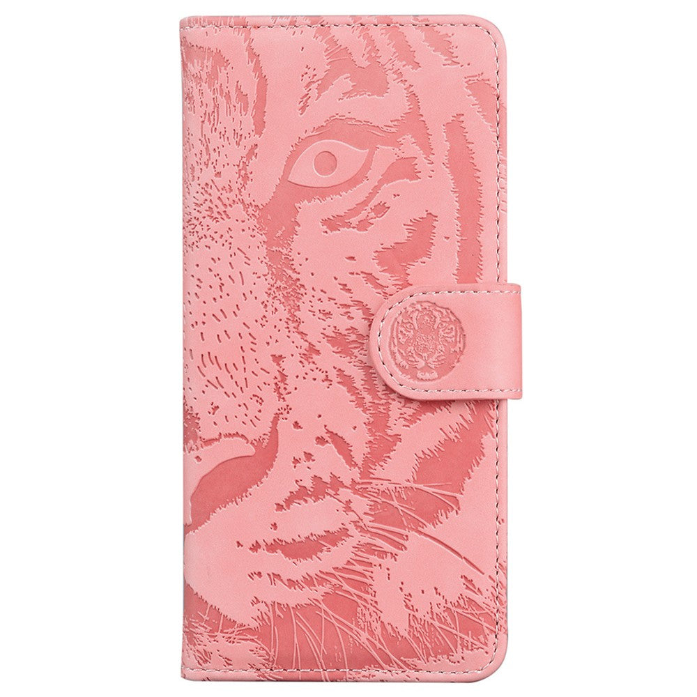 For Xiaomi Redmi Note 14 4G (163.25mm) Case Tiger Imprint Leather Wallet Phone Cover