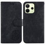 For Xiaomi Redmi Note 14 4G (163.25mm) Wallet Case Tiger Imprint Leather Shockproof Phone Cover