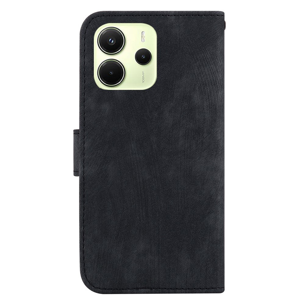 For Xiaomi Redmi Note 14 4G (163.25mm) Wallet Case Tiger Imprint Leather Shockproof Phone Cover