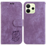 For Xiaomi Redmi Note 14 4G (163.25mm) Wallet Case Tiger Imprint Leather Shockproof Phone Cover