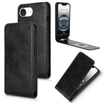For iPhone 17e / 16e Case with Card Slot Magnetic Vertical Flip Leather Phone Cover