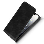 For iPhone 17e / 16e Case with Card Slot Magnetic Vertical Flip Leather Phone Cover