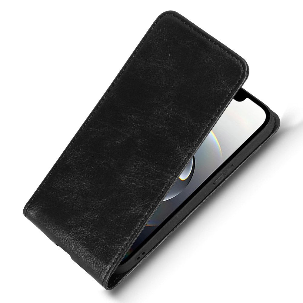 For iPhone 17e / 16e Case with Card Slot Magnetic Vertical Flip Leather Phone Cover