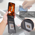 For iPhone 17e / 16e Case with Card Slot Magnetic Vertical Flip Leather Phone Cover