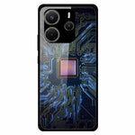 For Xiaomi Redmi Note 14 4G (163.25mm) Case Pattern Print Tempered Glass Cell Phone Cover