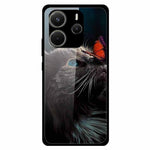 For Xiaomi Redmi Note 14 4G (163.25mm) Case Pattern Print Tempered Glass Cell Phone Cover