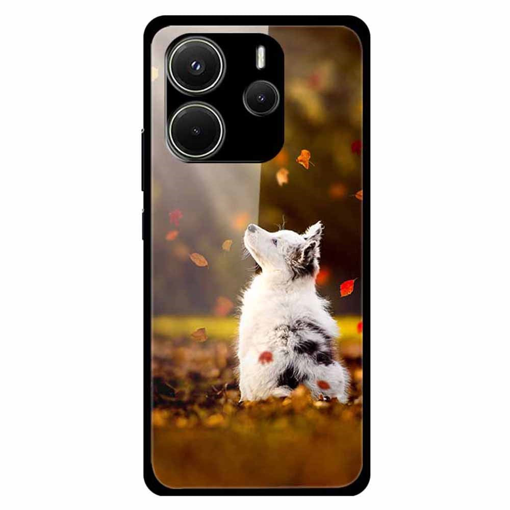 For Xiaomi Redmi Note 14 4G (163.25mm) Case Pattern Print Tempered Glass Cell Phone Cover
