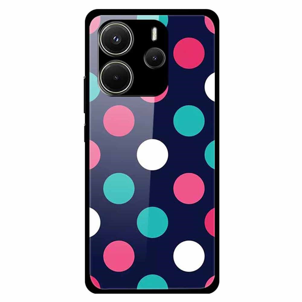 For Xiaomi Redmi Note 14 4G (163.25mm) Case Pattern Print Tempered Glass Cell Phone Cover
