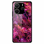 For Xiaomi Redmi Note 14 4G (163.25mm) Case Pattern Print Tempered Glass Cell Phone Cover