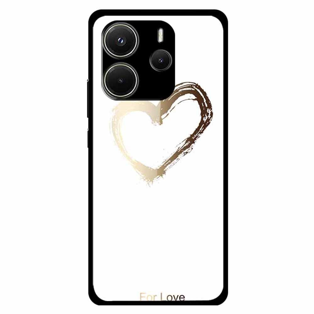 For Xiaomi Redmi Note 14 4G (163.25mm) Case Pattern Print Tempered Glass Cell Phone Cover
