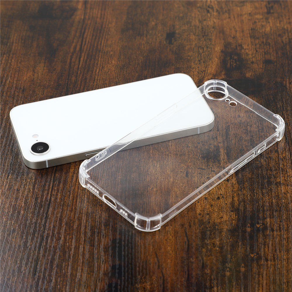 For iPhone 17e / 16e Phone Case Reinforced Four Corner Anti-Drop Clear TPU Cover