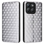 For Honor X8c 4G Case Wallet Rhombus Imprinted Leather Phone Cover