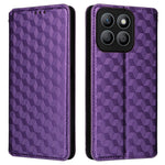 For Honor X8c 4G Case Wallet Rhombus Imprinted Leather Phone Cover