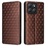 For Honor X8c 4G Case Wallet Rhombus Imprinted Leather Phone Cover