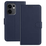 Oppo Reno13 F 5G (Reno 13 FS 5G) / 4G Läderfodral Plånboksfodral Enfärgat Fallskyddande mobilskal
