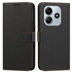 For Xiaomi Redmi Note 14 4G (164.84mm) Leather Case Wallet Stand Solid Color Anti Drop Phone Cover