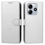 For Xiaomi Redmi Note 14 4G (164.84mm) Leather Case Wallet Stand Solid Color Anti Drop Phone Cover