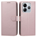 For Xiaomi Redmi Note 14 4G (164.84mm) Leather Case Wallet Stand Solid Color Anti Drop Phone Cover