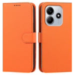 For Xiaomi Redmi Note 14 4G (164.84mm) Leather Case Wallet Stand Solid Color Anti Drop Phone Cover