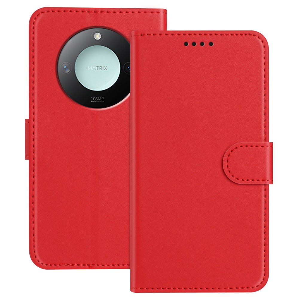 For Honor X60 5G / Honor X9c Smart 5G Leather Case Wallet Stand Solid Color Anti Drop Phone Cover