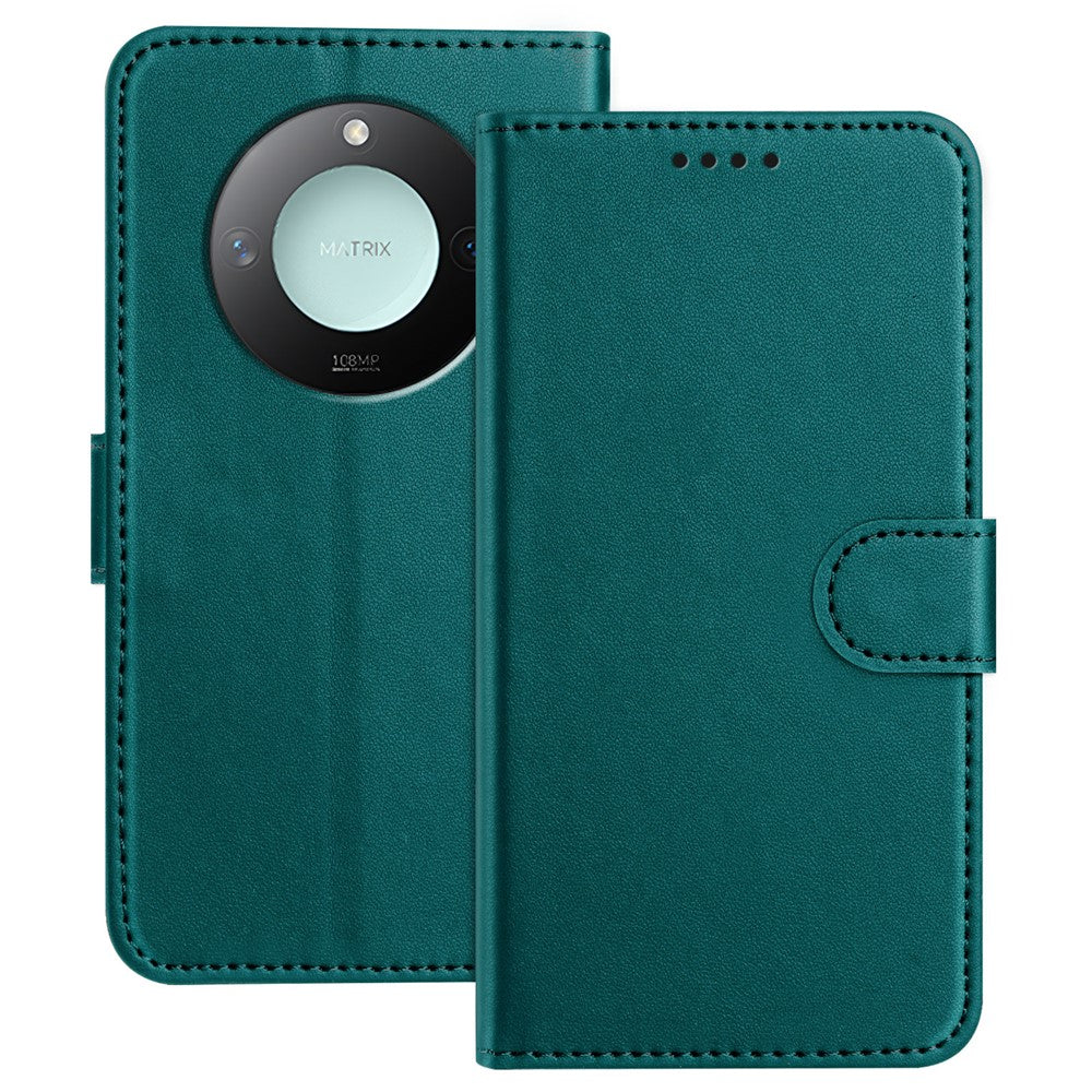 For Honor X60 5G / Honor X9c Smart 5G Leather Case Wallet Stand Solid Color Anti Drop Phone Cover