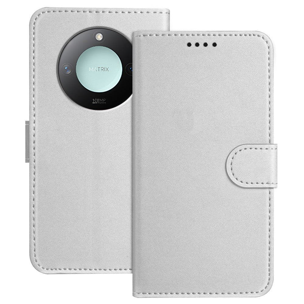 For Honor X60 5G / Honor X9c Smart 5G Leather Case Wallet Stand Solid Color Anti Drop Phone Cover