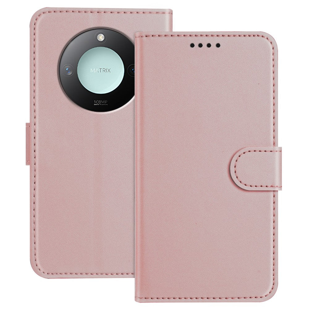 For Honor X60 5G / Honor X9c Smart 5G Leather Case Wallet Stand Solid Color Anti Drop Phone Cover