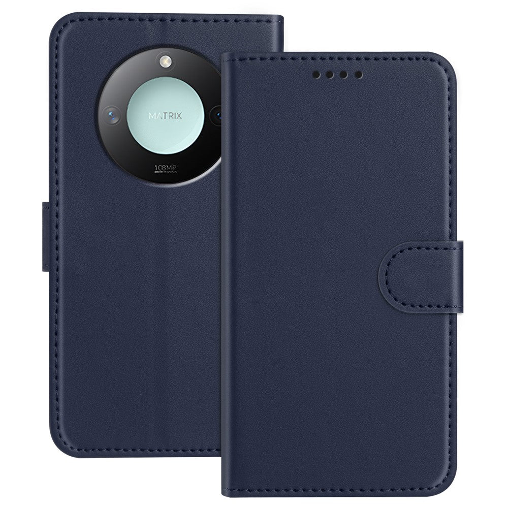 For Honor X60 5G / Honor X9c Smart 5G Leather Case Wallet Stand Solid Color Anti Drop Phone Cover