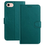 For iPhone SE (2022) / iPhone 6 4.7-inch / iPhone 6s 4.7-inch / iPhone 7 4.7 inch / iPhone 8 4.7 inch / iPhone SE (2020) Leather Case Wallet Stand Solid Color Anti Drop Phone Cover