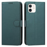 For iPhone 12 Pro 6.1 inch / iPhone 12 6.1 inch Leather Case Wallet Stand Solid Color Anti Drop Phone Cover