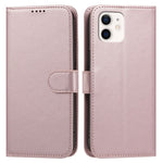 For iPhone 12 Pro 6.1 inch / iPhone 12 6.1 inch Leather Case Wallet Stand Solid Color Anti Drop Phone Cover