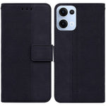 For Oppo Reno13 5G (Global) Case Geometry Pattern Leather Wallet Phone Cover with Wrist Strap
