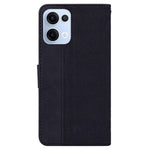 For Oppo Reno13 5G (Global) Case Geometry Pattern Leather Wallet Phone Cover with Wrist Strap