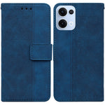 For Oppo Reno13 5G (Global) Case Geometry Pattern Leather Wallet Phone Cover with Wrist Strap