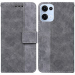 For Oppo Reno13 5G (Global) Case Geometry Pattern Leather Wallet Phone Cover with Wrist Strap