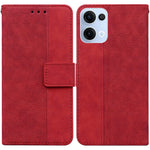 For Oppo Reno13 5G (Global) Case Geometry Pattern Leather Wallet Phone Cover with Wrist Strap