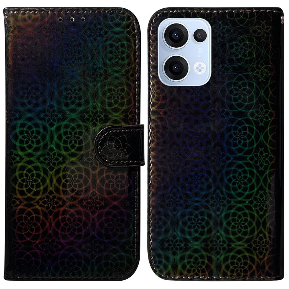 For Oppo Reno13 5G (Global) Stand Case Dazzling Flower Leather Phone Cover